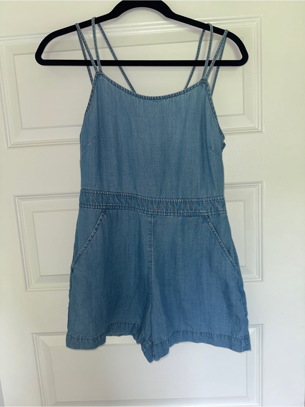Light Blue Denim Romper